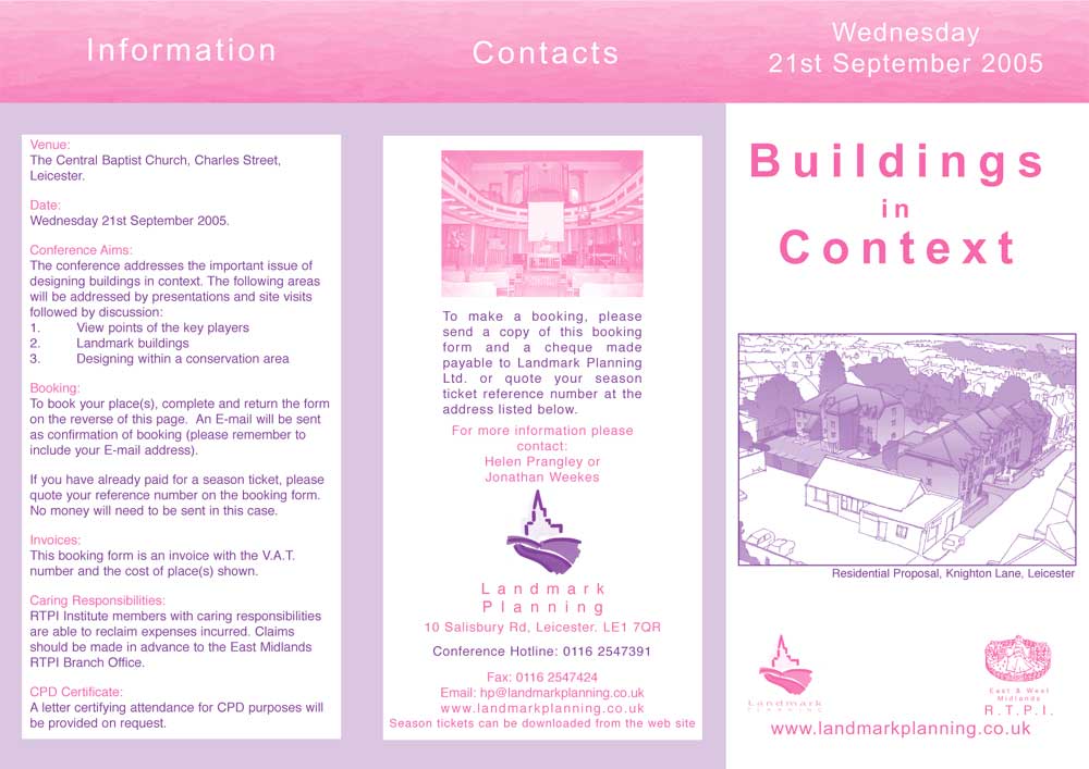 Image of the front of brochure