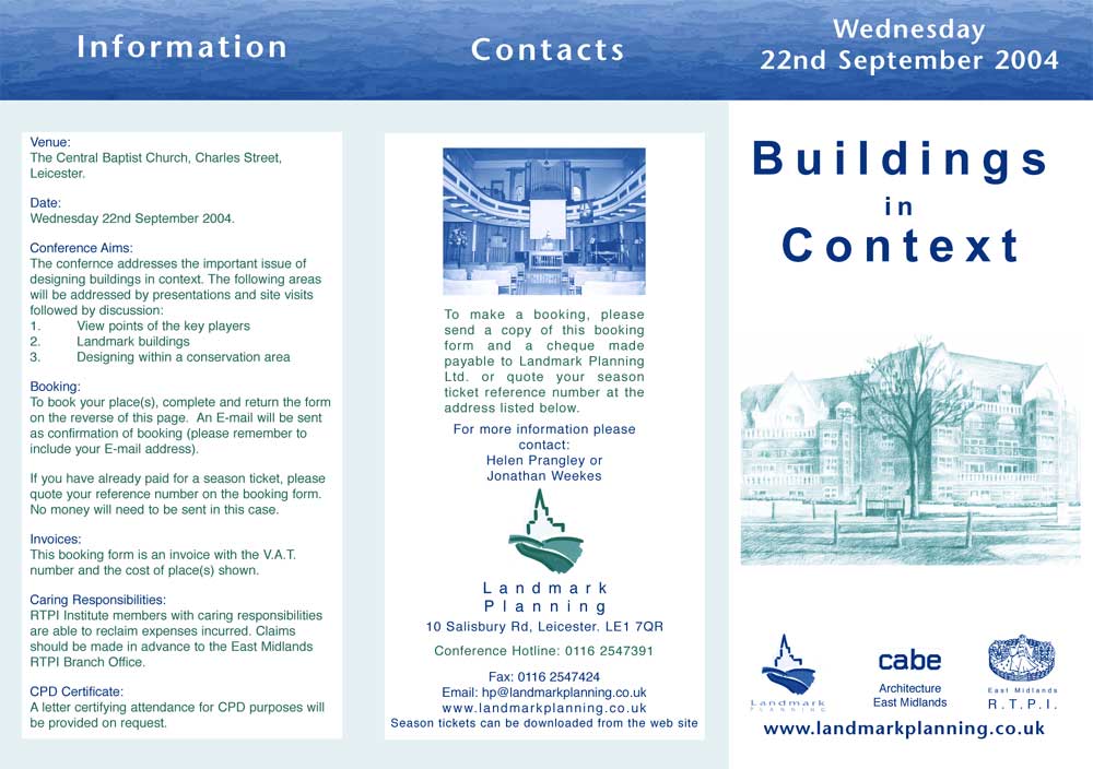 Image of the front of brochure