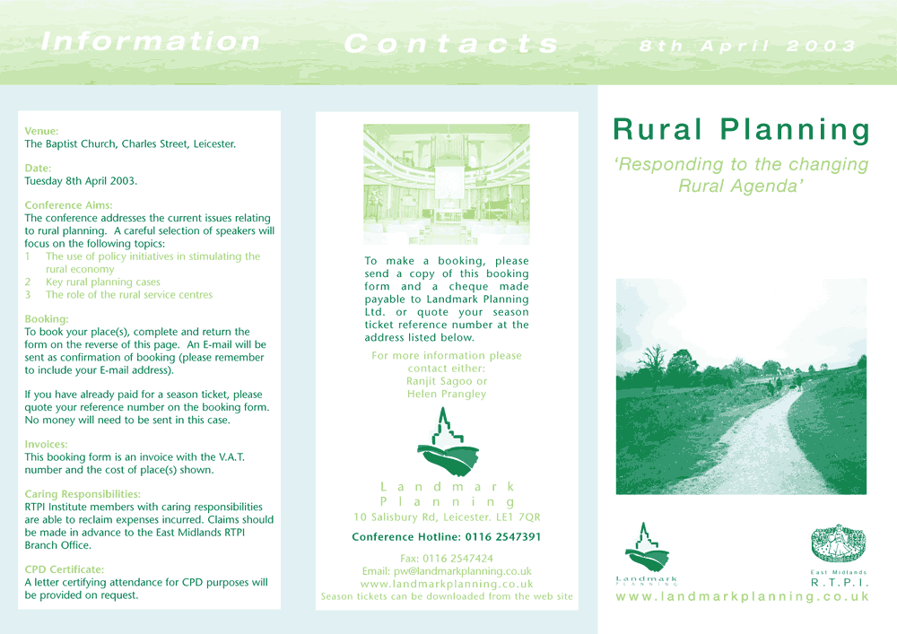 Image of the front of brochure