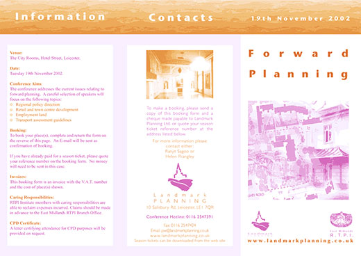 Image of the front of brochure