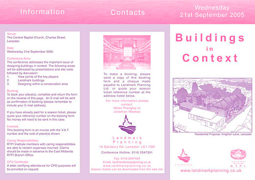 Image of the front of brochure