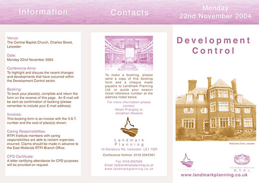 Image of the front of brochure