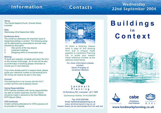 Image of the front of brochure