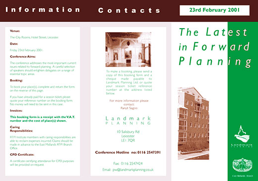 Image of the front of brochure