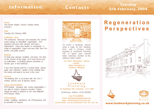 Image of the front of brochure