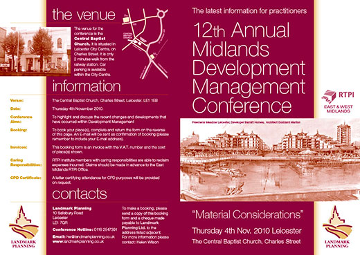 Image of the front of brochure