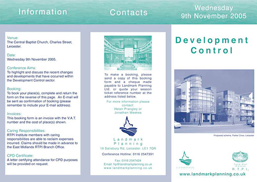 Image of the front of brochure